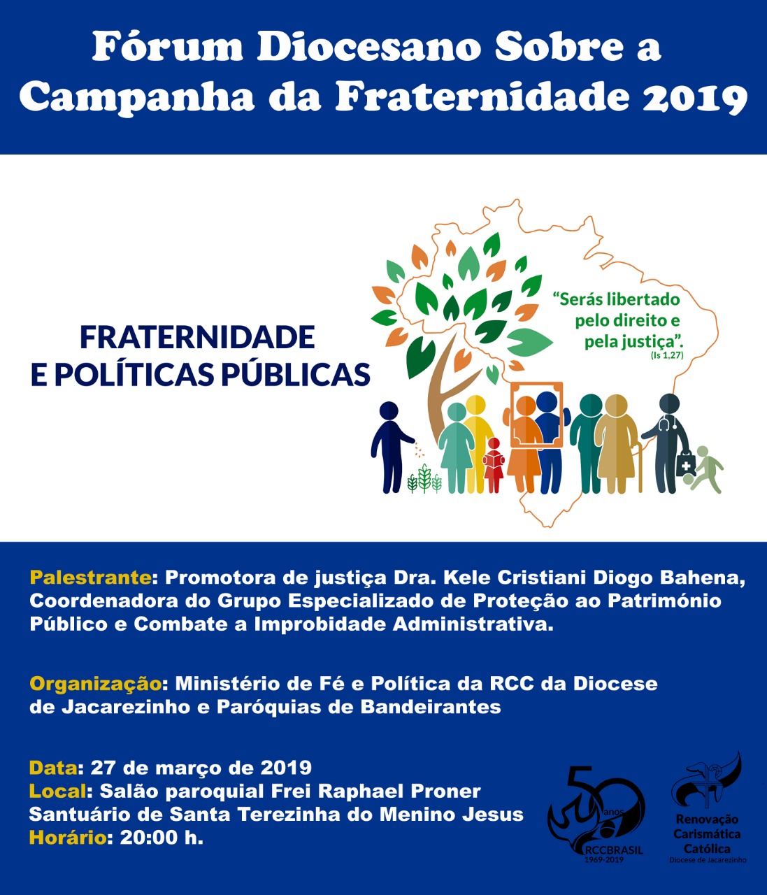 Ministério de Fé e Politica da RCC da Diocese de Jacarezinho e Paróquias de Bandeirantes