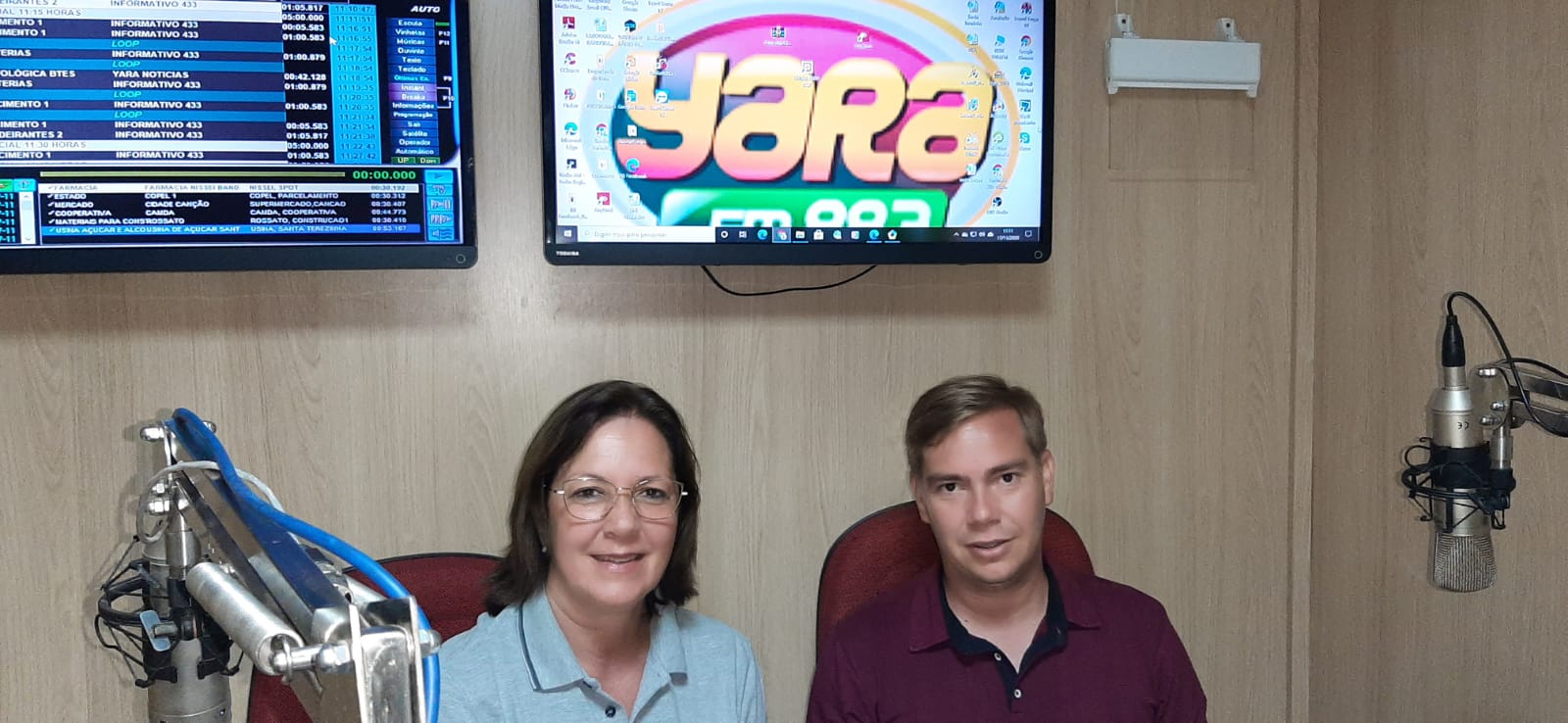Prefeita de Itambaracá Monica Zambon e o vice Marquinhos participaram do Informativo 4.3.3