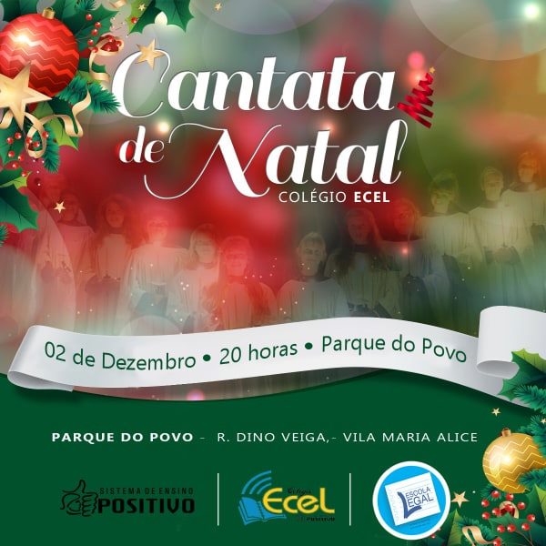 Colégio ECEL realiza Cantata de Natal, no Parque do Povo, nesta segunda-feira(02)